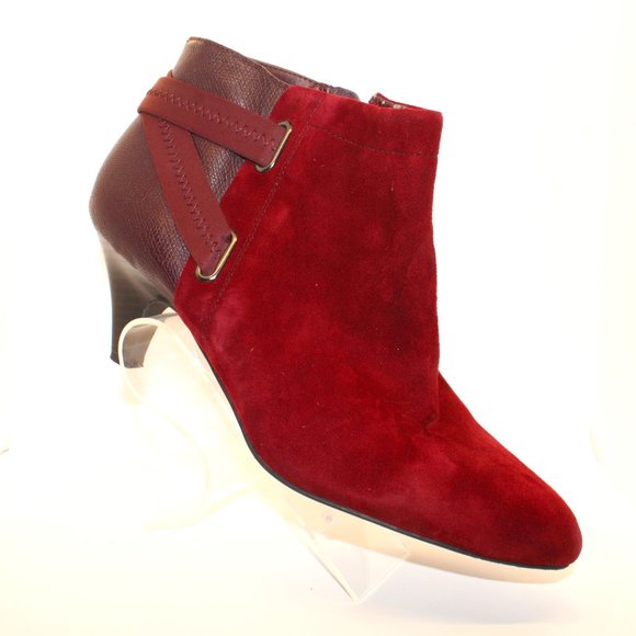 Alfani Shoes - ALFANI Women's Sz 10M Maroon Step N Flex Vandela2 Almond Toe Kitten Heel Booties